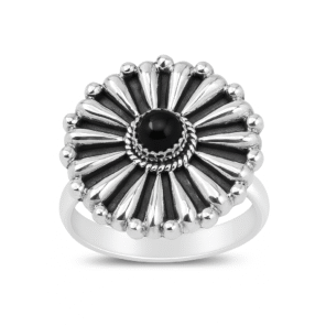 Onyx Concho Ring