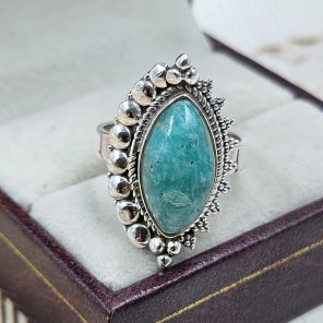 Amazonite 925 Sterling Silver Ring (REXT58-15)