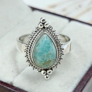 Amazonite 925 Sterling Silver Ring (REXT58-14)