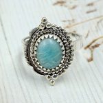 Amazonite 925 Sterling Silver Ring (REXT58-16)