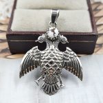 Eagle Wild Horse Jasper Southwest 1.5" 925 Silver Pendant (RS23-46)