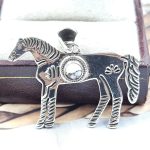 Horse Wild Horse Jasper Southwest 1.25" 925 Silver Pendant (RS23-47)