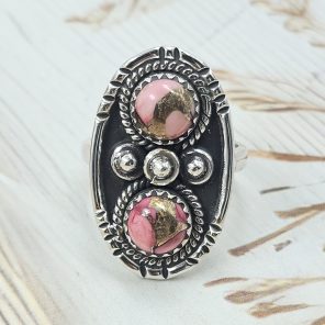 Red Rose Dahlia 925 Sterling Silver Ring (REXT22-62)
