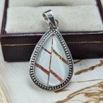 Aurora Opal Inlay 1.25" 925 Silver Pendant (RS32-121)