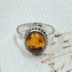 Amber 925 Sterling Silver Ring (RS29-205)