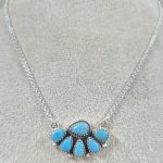 Kingman Turquoise 925 Silver Necklace (REXT25-12)