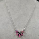 Hot Pink Aurora Opal 925 Silver Necklace (REXT25-6)