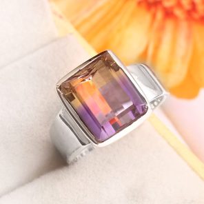 Ametrine Size US 9 925 Sterling Silver Ring (REXT11-399)