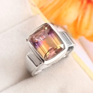 Ametrine Size US 8 925 Sterling Silver Ring (REXT11-404)