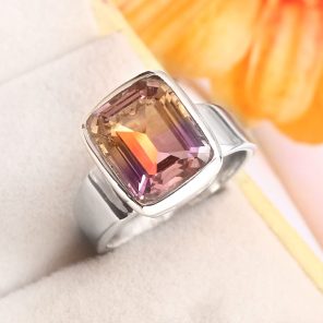 Ametrine Size US 7 925 Sterling Silver Ring (REXT11-396)
