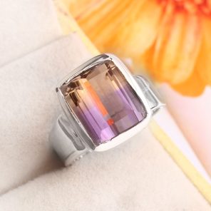 Ametrine Size US 8 925 Sterling Silver Ring (REXT11-392)