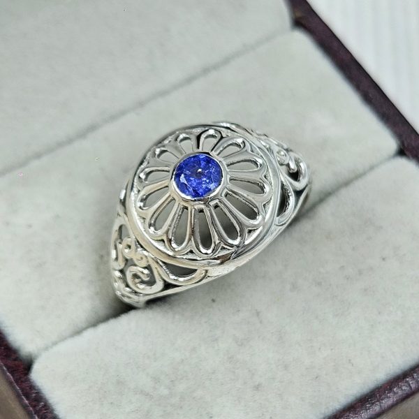 Tanzanite 925 Silver Ring (RS14-204) - Image 2