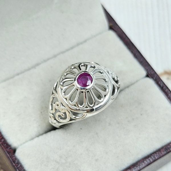 Ruby 925 Silver Ring (RS14-203) - Image 2