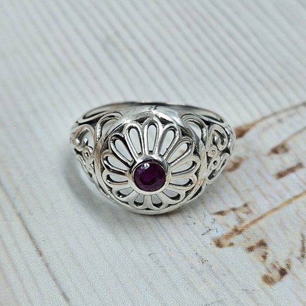 Ruby 925 Silver Ring (RS14-203)