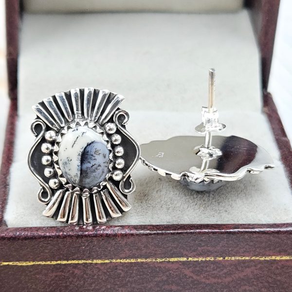 Dendritic Agate Southwest 925 Studs Earring (RS37-33) - Image 2