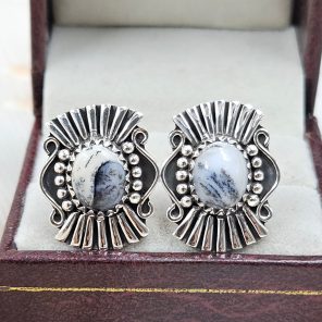 Dendritic Agate Southwest 925 Studs Earring (RS37-33)