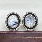 Dendritic Agate Southwest 925 Studs Earring (RS37-34)
