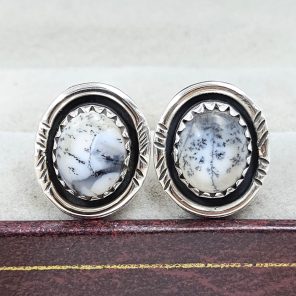 Dendritic Agate Southwest 925 Studs Earring (RS37-34)