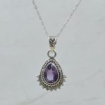 Amethyst 0.5" 925 Sterling Silver Pendant (RS47-52)