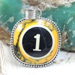 Pool Ball 1 925 Silver Pendant (REXT28-241)