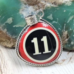 Pool Ball 11 925 Silver Pendant (REXT28-242)