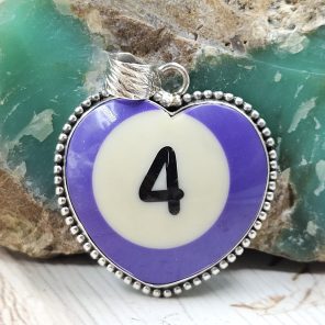 Pool Ball 4 925 Silver Pendant (REXT28-236)