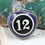 Pool Ball 12 925 Silver Pendant (REXT28-243)