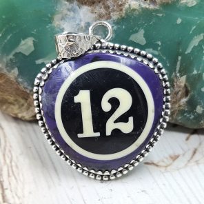 Pool Ball 12 925 Silver Pendant (REXT28-243)