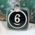 Pool Ball 6 925 Silver Pendant (REXT28-249)