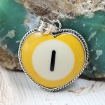 Pool Ball 1 925 Silver Pendant (REXT28-237)