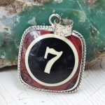Pool Ball 7 925 Silver Pendant (REXT28-248)