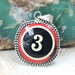 Pool Ball 3 925 Silver Pendant (REXT28-246)