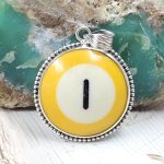 Pool Ball 1 925 Silver Pendant (REXT28-232)