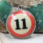Pool Ball 11 925 Silver Pendant (REXT28-233)
