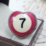 Pool Ball 7 925 Silver Ring (REXT20-190)