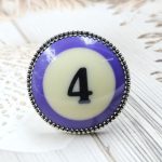Pool Ball 4 925 Silver Ring (REXT20-189)