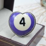 Pool Ball 4 925 Silver Ring (REXT20-188)