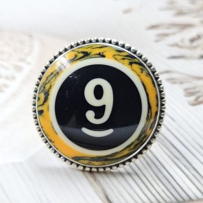 Pool Ball 9 925 Silver Ring (REXT20-171)