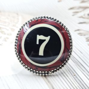 Pool Ball 7 925 Silver Ring (REXT20-184)