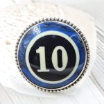 Pool Ball 10 925 Silver Ring (REXT20-182)
