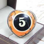 Pool Ball 5 925 Silver Ring (REXT20-180)