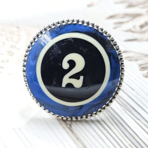 Pool Ball 2 925 Silver Ring (REXT20-179)