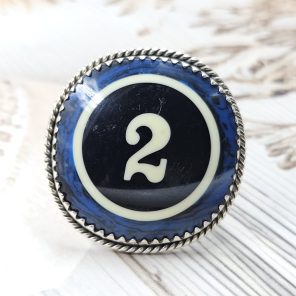 Pool Ball 2 925 Silver Ring (REXT20-176)