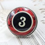 Pool Ball 3 925 Silver Ring (REXT20-174)