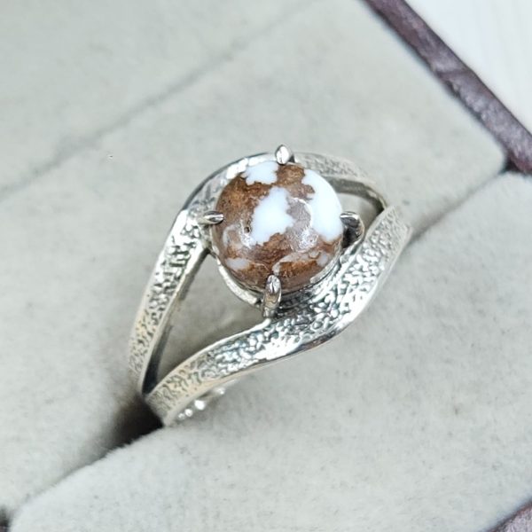 Wild Horse Jasper Prong Set 925 Silver Ring (REXT1-24) - Image 2