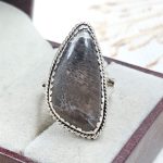 Plum Root Agate Size US 7 925 Sterling Silver Ring (REXT63-27)