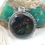 Bloodstone 1.75" 925 Silver XL Pendant (RS15-246)
