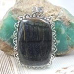 Blue Tiger's Eye 2" 925 Silver XL Pendant (RS15-239)