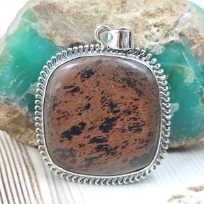 Mahogany obsidian 1.75" 925 Silver XL Pendant (RS15-223)