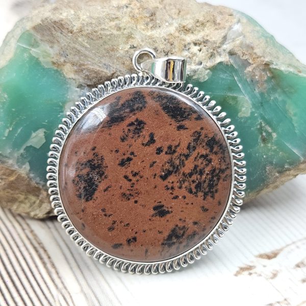 Mahogany obsidian 2" 925 Silver XL Pendant (RS15-225)